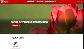 
							         Home - University Student Apartments - The University of Utah								  
							    