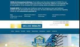 
							         Home | Wall Street Pediatrics - Midland Health								  
							    
