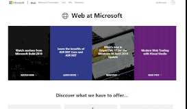 
							         Home - Web at Microsoft - Microsoft Developer								  
							    