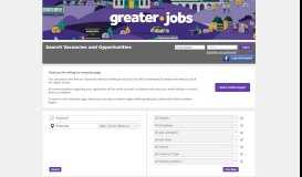 
							         Home - Welcome to the greater.jobs Recruitment Website								  
							    