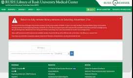 
							         Home - Welcome to the Library of Rush University Medical Center ...								  
							    