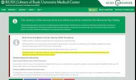 
							         Home - Welcome to the Library of Rush University Medical ...								  
							    