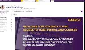 
							         Home | Welcome to The Tiger Portal - Benedict College								  
							    