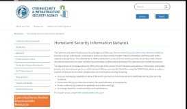 
							         Homeland Security Information Network | US-CERT								  
							    
