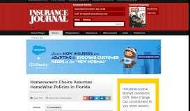 
							         Homeowners Choice Assumes HomeWise Policies in Florida								  
							    