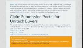 
							         HomePage | Portal for Unitech Buyer's Claim (Refund or Possession ...								  
							    