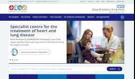 
							         Homepage | Royal Brompton & Harefield NHS Foundation Trust								  
							    