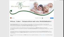 
							         Homepage -Wilson Gabor & offizielles Service- & Support-Portal ...								  
							    