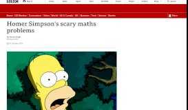 
							         Homer Simpson's scary maths problems - BBC News								  
							    
