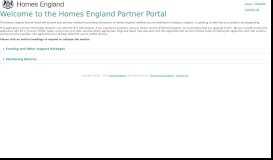 
							         Homes England Partner Portal								  
							    