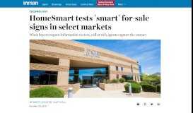 
							         HomeSmart Tests 'Smart' For-Sale Signs In Select Markets - Inman								  
							    