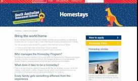 
							         Homestay in Adelaide for School Students - SA Government Schools								  
							    