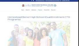 
							         Homestead Senior High School (Dual Enrollment CTE Programs ...								  
							    