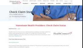 
							         Hometown Health | Check Claim Status								  
							    