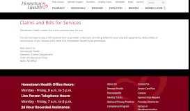 
							         Hometown Health | Claims and Bills for Services | Hometown Health								  
							    