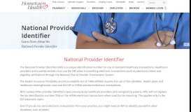 
							         Hometown Health | National Provider Identifier								  
							    