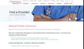 
							         Hometown Health | Provider Directories								  
							    