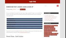 
							         Homeview Foot Locker Login & sign in guide, easy process to ...								  
							    