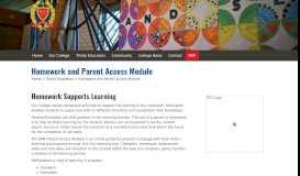 
							         Homework and Parent Access Module - Trinity College Colac								  
							    