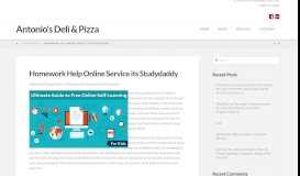 
							         Homework Help Online Service its Studydaddy | Antonio's Deli ...								  
							    