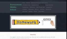 
							         Homework - RavenswoodMiddle School								  
							    