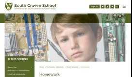 
							         Homework | South Craven School								  
							    