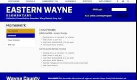 
							         Homework - Wayne County Public Schools								  
							    