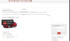 
							         Honda Cars in India - Prices, Reviews, Photos & More | Autoportal								  
							    