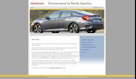 
							         Honda Procurement in North America - Home								  
							    