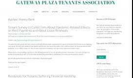 
							         Honey Berk – Gateway Plaza Tenants Association								  
							    