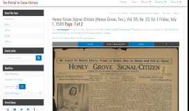 
							         Honey Grove, Tex. - The Portal to Texas History - UNT								  
							    