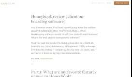
							         Honeybook review (client on-boarding software) — Spruce Rd.								  
							    