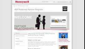 
							         Honeywell Safety Products - HSP Preferred Partner Program - Welcome								  
							    