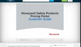 
							         Honeywell Safety Products Pricing Portal Customer Guide - ppt ...								  
							    