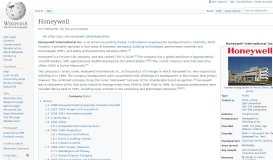 
							         Honeywell - Wikipedia								  
							    