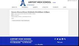
							         Honors Chorus(Hines)-Walhalla HS-8:00am-2 ... - Airport High School								  
							    