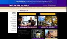 
							         Honors College - James Madison University								  
							    