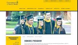 
							         Honors Program | University of Saint Mary (Kansas)								  
							    