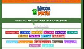 
							         HOODA MATH - math games, math movies, math tests, math ...								  
							    