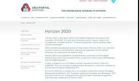 
							         Horizon 2020 - ERA Portal Austria								  
							    