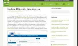 
							         Horizon 2020 main data sources | NCPs CaRE								  
							    