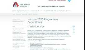 
							         Horizon 2020 Programme Committees - ERA Portal Austria								  
							    