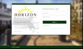 
							         Horizon Beverage Customer Login Portal | Massachusetts								  
							    