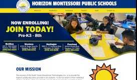 
							         Horizon Montessori Public Schools								  
							    
