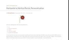 
							         Horizontal vs Vertical Portal, Personalization - Perficient Blogs								  
							    