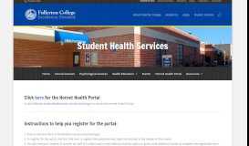 
							         Hornet Health Portal - Student Health Services - Fullerton College								  
							    