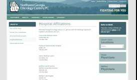 
							         Hospital Affiliations | Northwest Georgia Oncology Centers, P.C. ...								  
							    