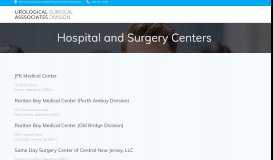 
							         Hospital and Surgery Centers - Urological Surgical Asssociates Division								  
							    