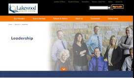 
							         Hospital & Clinic Leadership - Lakewood Health System								  
							    