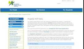 
							         Hospital HCP Data - AHSA								  
							    